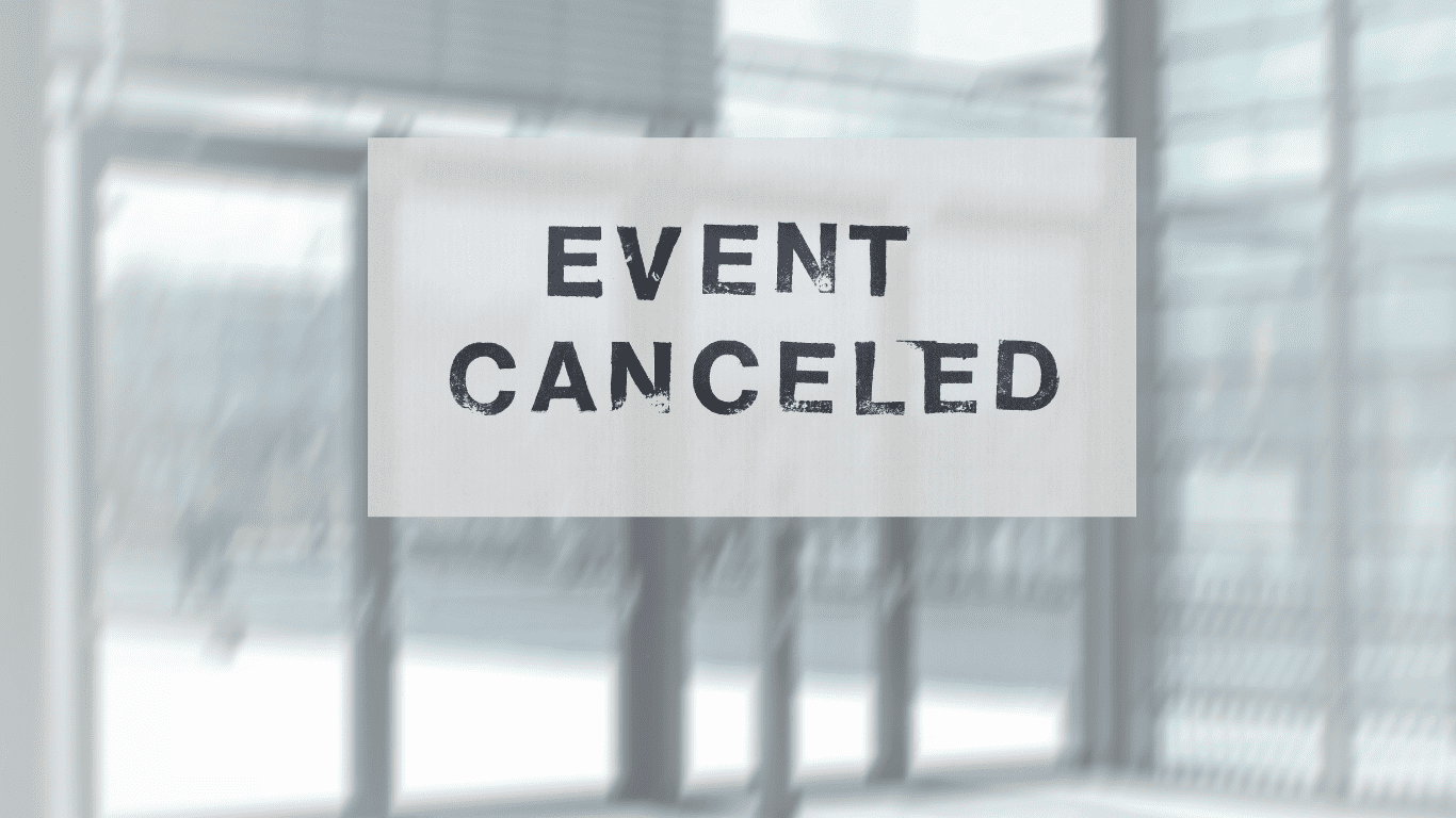 Event and Activity Cancellation Certificate